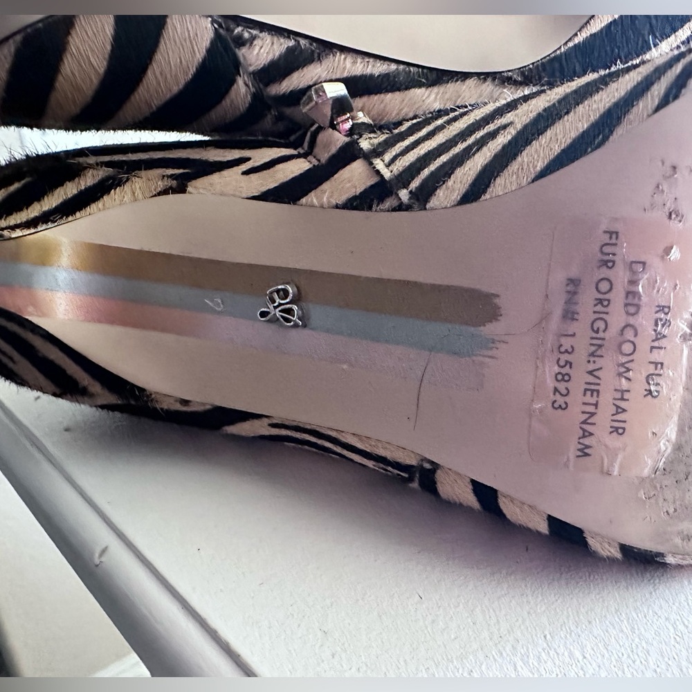 Sam Edelman Zebra Print Ankle Boots - Picture 9 of 10
